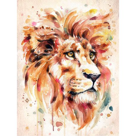 Diamond Painting DIY Kit - Full Drill Round Dot - Colourful Lion Buy Online in Zimbabwe thedailysale.shop