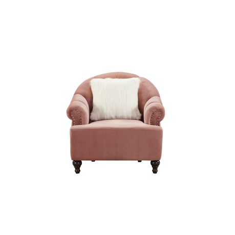 LUX Padded 1 Seater Sofa Pink Buy Online in Zimbabwe thedailysale.shop