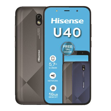 Hisense Infinity U40 16GB Dual Sim - Titanium Buy Online in Zimbabwe thedailysale.shop