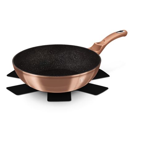 Berlinger Haus 28cm Marble Coating Wok - Rose Gold Collection Buy Online in Zimbabwe thedailysale.shop