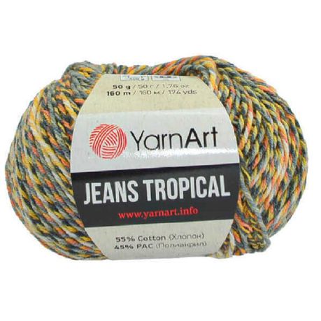 YarnArt Jeans Tropical 50g Pack of 10 - Mixed Yellow/Grey - 610 Buy Online in Zimbabwe thedailysale.shop