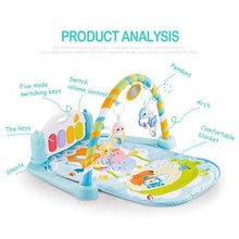 Load image into Gallery viewer, Multifunction Baby Piano Play Gym Mat 5in1
