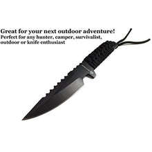 Load image into Gallery viewer, DAX Industries Fixed Blade Survival Knife Black
