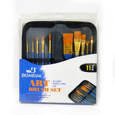 Art-brush Set Watercolor Oil Painting 11pcs with pouch Buy Online in Zimbabwe thedailysale.shop