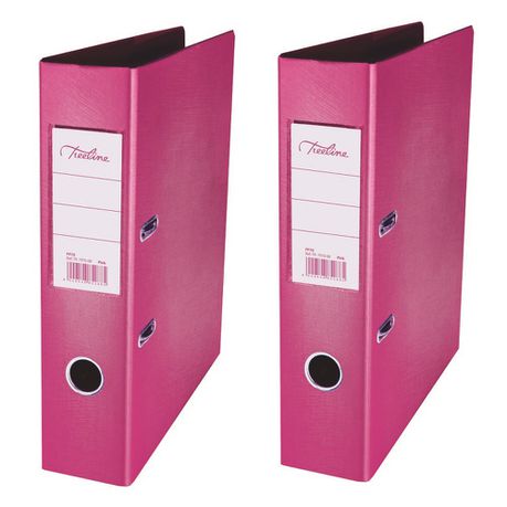 Treeline Pink PP Lever Arch File - Pack of 2 Buy Online in Zimbabwe thedailysale.shop