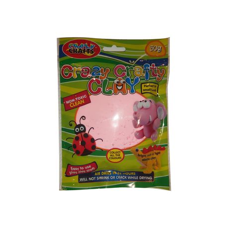 Crazy Crafty Clay 50g - Light Pink (Col. 2) Buy Online in Zimbabwe thedailysale.shop