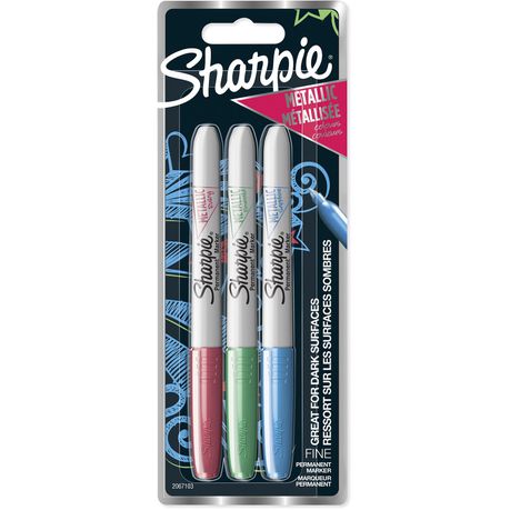 Sharpie Fine Metallic permanent markers 3pk