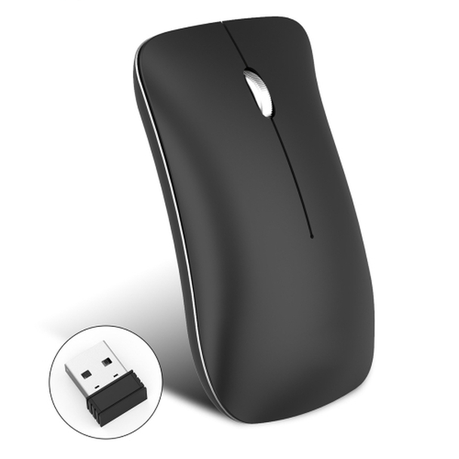 HXSJ T23 Wireless Ergonomics Optical Mouse - Black