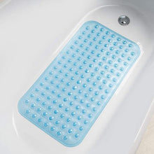 Load image into Gallery viewer, Non-Slip PVC Bathroom Bath/Shower Mat Polka Dot Texture Light Blue Medium
