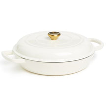 Load image into Gallery viewer, George &amp; Mason - 30cm Round Enamel Cast Iron Casserole - Cream
