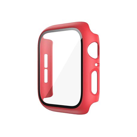 Hard Case and Glass Screen Protector for Apple Watch - 45mm Red Buy Online in Zimbabwe thedailysale.shop