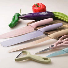 Load image into Gallery viewer, MXM - 6 Piece Corrugated Colorful Kitchen Knife Set
