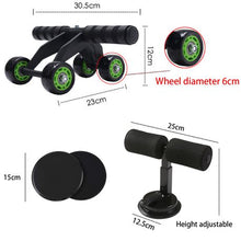 Load image into Gallery viewer, Heartdeco Fitness Abs Roller Wheel, Suction Sit Up Bar &amp; Core Sliders Set
