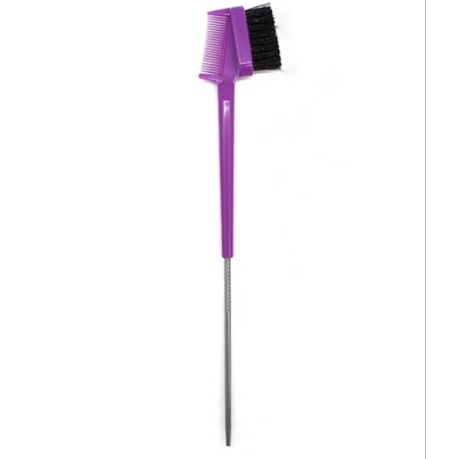 Edge Control Brush 3-IN-1 (Brush - Comb - Pintail) - Purple Buy Online in Zimbabwe thedailysale.shop