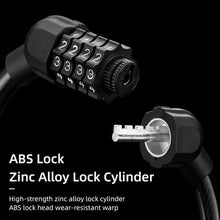 Load image into Gallery viewer, Rock Portable 4-Digit Circular Cable Lock - Black
