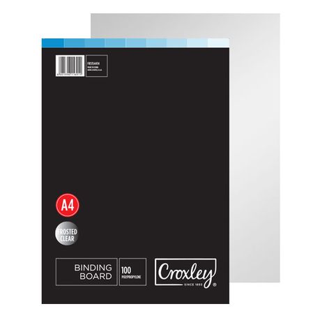 Croxley Frosted A4 Binding Covers - Clear (100 Pack) Buy Online in Zimbabwe thedailysale.shop