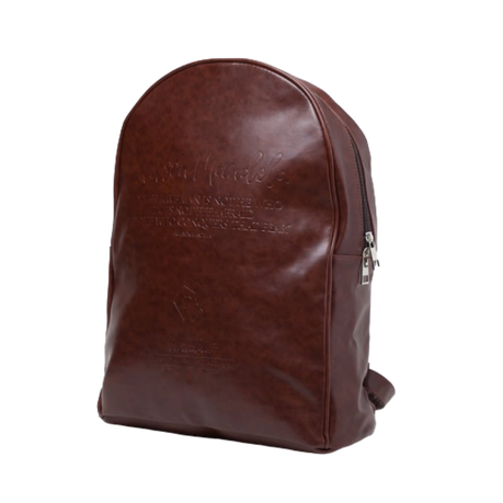 Mandela PU Leather Backpack - Brown