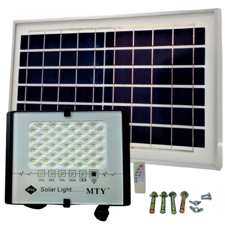 100W Solar Outdoor LED Floodlight with solar panel Buy Online in Zimbabwe thedailysale.shop