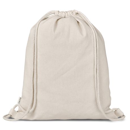 Cotton Drawstring Backpack Natural