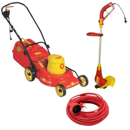 Wolf - Lawnmower 2200W, 650W Garden Trimmer and 20M Extension Cord Buy Online in Zimbabwe thedailysale.shop