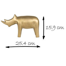 Load image into Gallery viewer, HouzeComfort Exclusive Ceramic Gold Plated Décor Rhino Artifact Ornament
