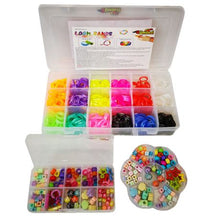 Load image into Gallery viewer, Loom Bands &amp; Beads Activity 1800 pc Set - Jewelry DIY Activity Set
