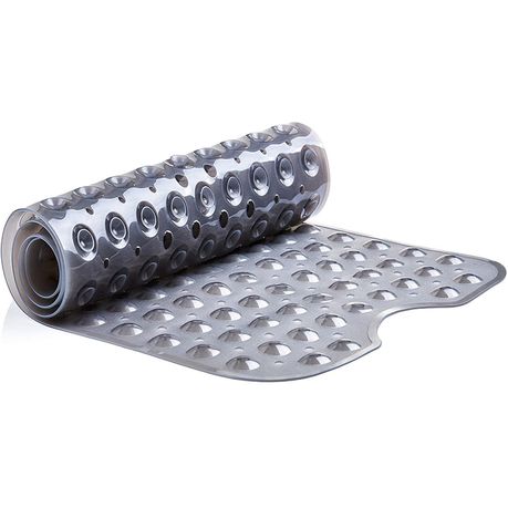 Non-Slip PVC Bathroom Bath / Shower Mat with Polka Dot Texture Clear Grey Buy Online in Zimbabwe thedailysale.shop