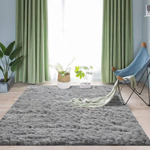 Load image into Gallery viewer, Mintirho Grey Fluffy Carpet with Mintirho Carpet Shampoo Bottle
