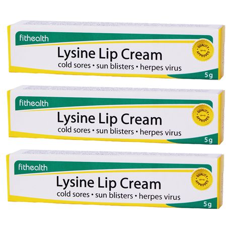 Fithealth - Lysine Lip Cream for Healing and Soothing Lips - 3 x 5g Buy Online in Zimbabwe thedailysale.shop