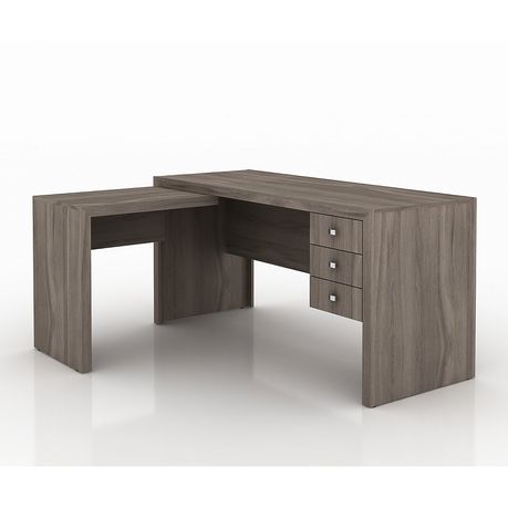 Linx Reversible L-Shaped Office Desk Oak