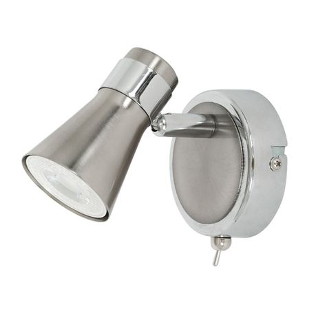 Zebbies Lighting - Jupp 1lt - Satin Nickel Spot Light