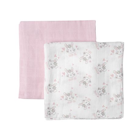 Baby Bunny 2PK Muslin Blanket