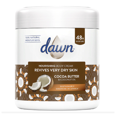 Dawn Cocoa Butter & Coconut Oil Nourishing Body Cream 400 ml Buy Online in Zimbabwe thedailysale.shop