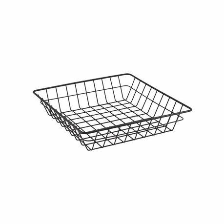 Regent Catering Wire Serving Basket Square Powder Coated Black (25x25x5cm) Buy Online in Zimbabwe thedailysale.shop