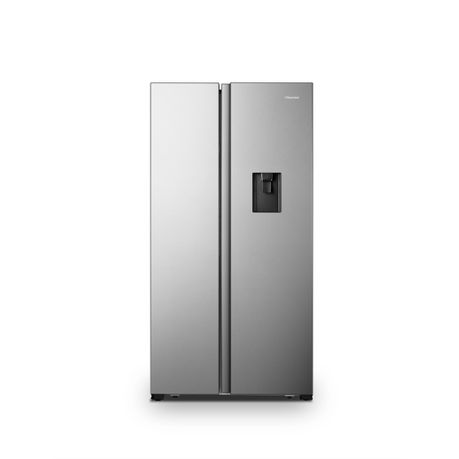 Hisense 514L Frost Free Side by Side Fridge with Water Dispenser-Inox Buy Online in Zimbabwe thedailysale.shop