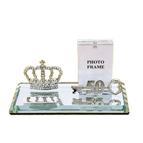 50th Key Gents Diamant  Silver Crown with Magnetic Photo Frame And Metal Buy Online in Zimbabwe thedailysale.shop