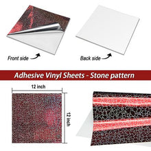 Load image into Gallery viewer, Vivid Colours Holographic Cobble Stone Crack Sticker Vinyl Permanent 8 pc
