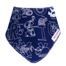 Load image into Gallery viewer, Bandana Bib Alphabet - Blue
