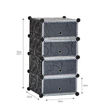 Load image into Gallery viewer, Gretmol 4 Tier Stackable Shoe Rack - Black
