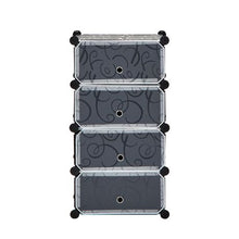 Load image into Gallery viewer, Gretmol 4 Tier Stackable Shoe Rack - Black
