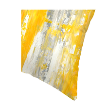 Load image into Gallery viewer, Yellow Paint Scatter Cushion - Inner Included
