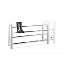 Load image into Gallery viewer, 2-Tier Expandable Shoe Organizer Rack-White
