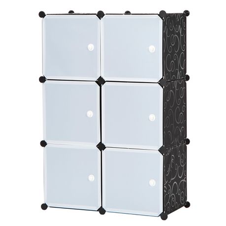 Gretmol 6 Cube Stackable Storage - Black