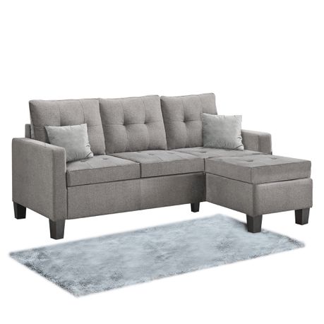 Relax Furniture - Hayley L-Shape Couch with Scatter Cushions & Rug Buy Online in Zimbabwe thedailysale.shop