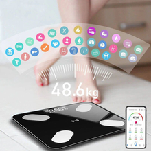 Load image into Gallery viewer, Andowl Wireless Smart Body Weight Fat Scale BB-QD-001
