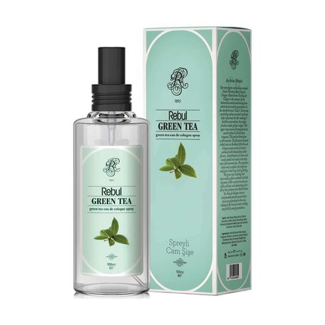 Rebul Green Tea Eau de Cologne 100ml (Spray Glass Bottle) - 80° Sanitizer Buy Online in Zimbabwe thedailysale.shop