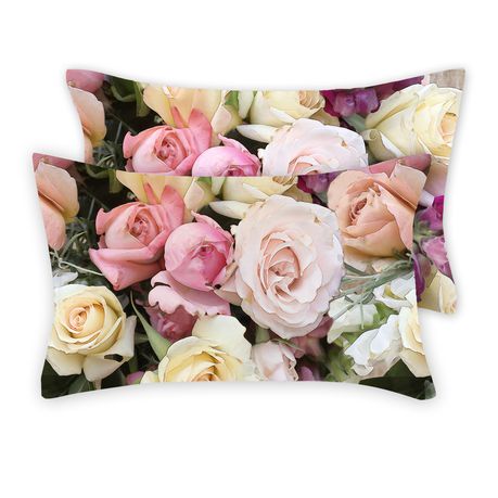 I Love it Here - Two Satin Pillowcases Garden Roses Buy Online in Zimbabwe thedailysale.shop