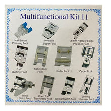 Load image into Gallery viewer, Sewing Machine Presser Foot Kit Set 11pcs New
