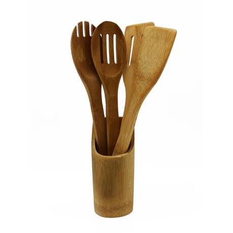 4 Piece Bamboo Kitchen Tools Set Buy Online in Zimbabwe thedailysale.shop