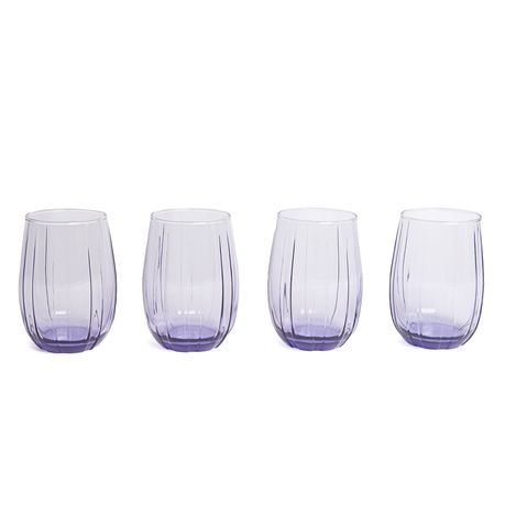 George & Mason - 350ml Purple Whisky Tumbler - Set of 4 Buy Online in Zimbabwe thedailysale.shop